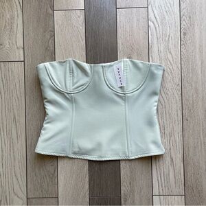 Women's Light Green Corset Top